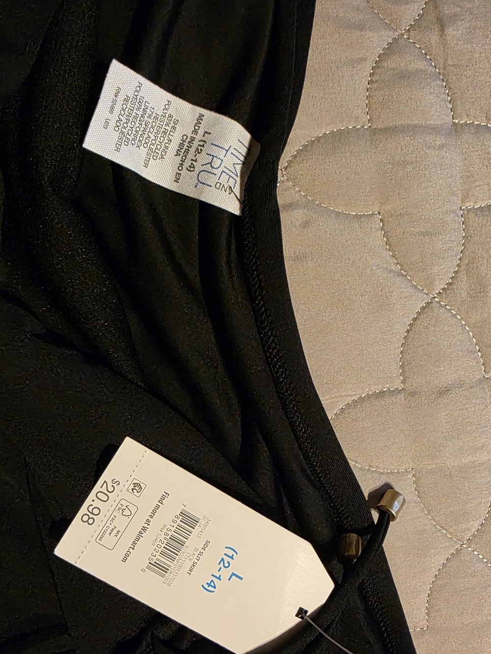Time and Tru Black Tankini with Skirt Swim Set - Picture 3 of 10